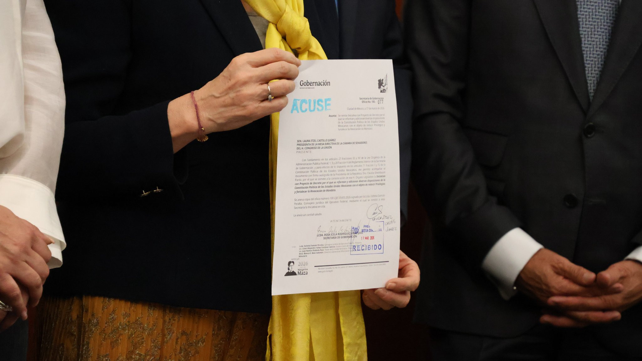 Senado recibe iniciativa de la presidenta Claudia Sheinbaum sobre el “Plan B” en materia electoral