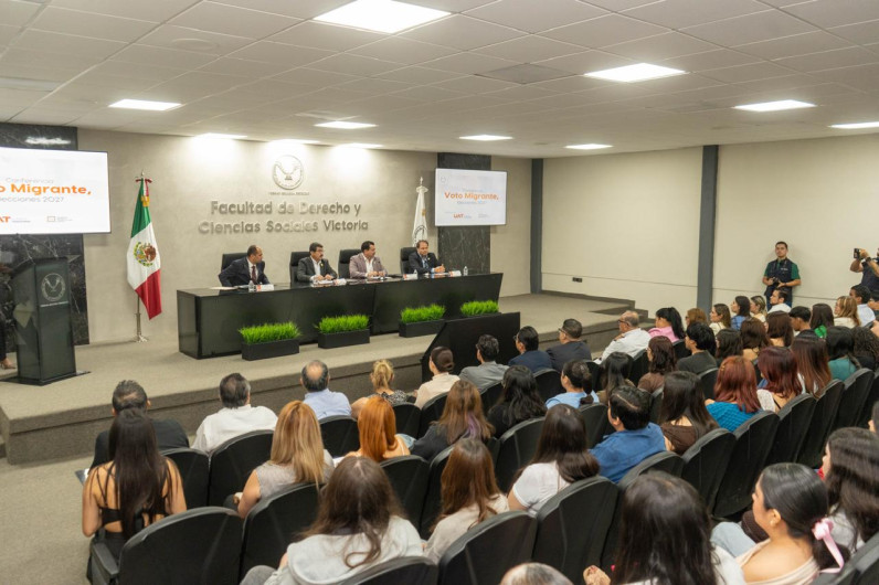 Exponen en la UAT conferencia “Voto Migrante, Elecciones 2027”