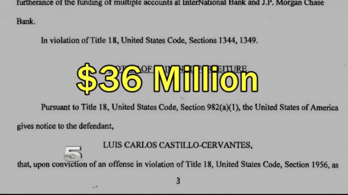 Sentencia EU a 20 años de cárcel a Luis Carlos Castillo Cervantes