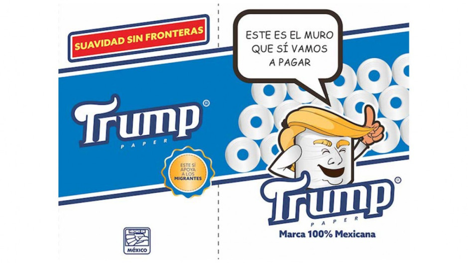 Lanzan papel higiénico Trump