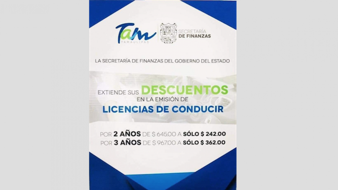 Hasta el 31 de diciembre del 2018 continuará el 50 % en licencias de conducir
