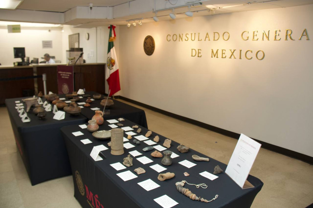 Regresan 65 piezas arqueológicas a México 