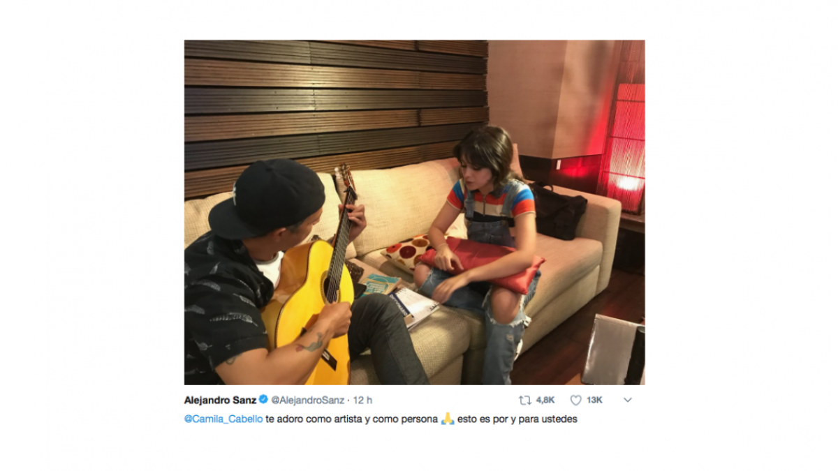 Habrá dueto musical entre  Alejandro Sanz y Camila Cabello