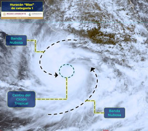 Huracán "Blas" se localiza frente a costas michoacanas