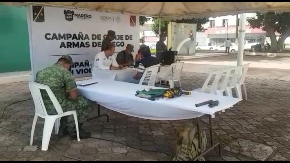 Poca respuesta de canje de armas en Ciudad Madero
