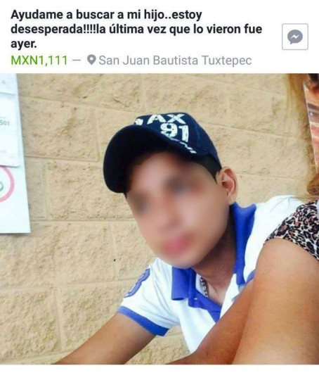 Joven desaparecido en Tuxtepec, es decapitado 