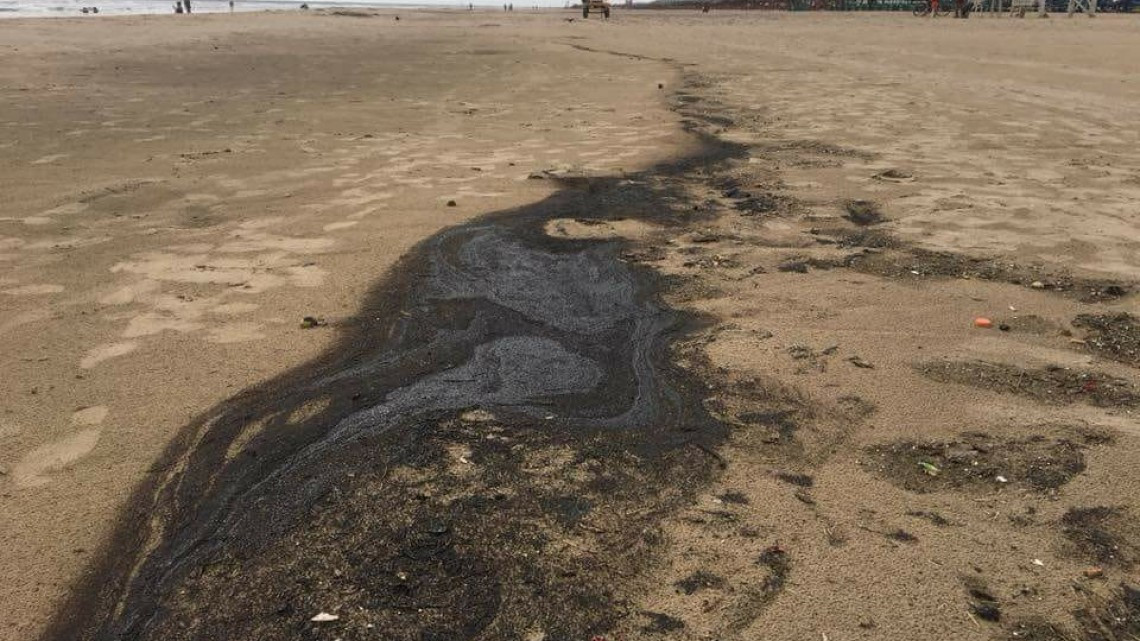 Aparece gran mancha de chapo en playa Miramar
