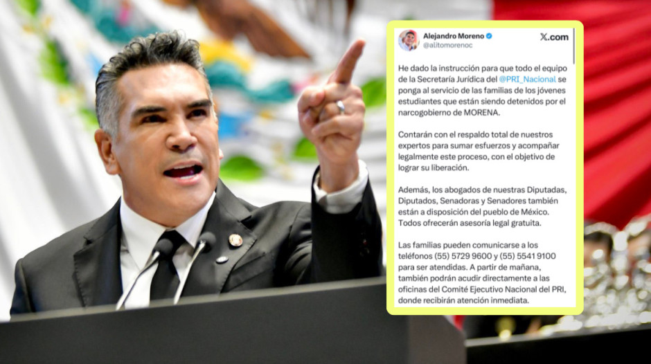 PRI ofrece apoyo legal tras detenciones en la marcha de la Generación Z