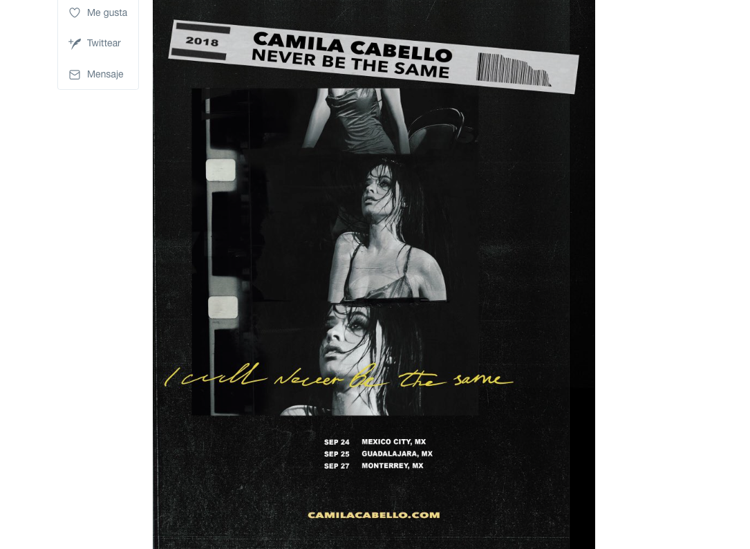 Camila Cabello anuncia su regreso a México