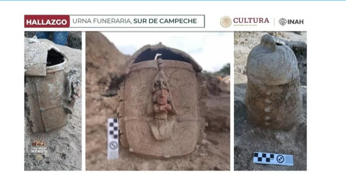 INAH halla urna funeraria en Tramo 7 del Tren Maya