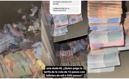 Exhibe Samuel fajos de dinero encontrados en bodega 