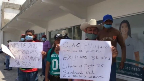 Protestan por falta de pago del programa “Sembrando Vida”