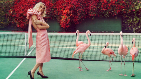 Brie Larson posa rodeada de pájaros para InStyle