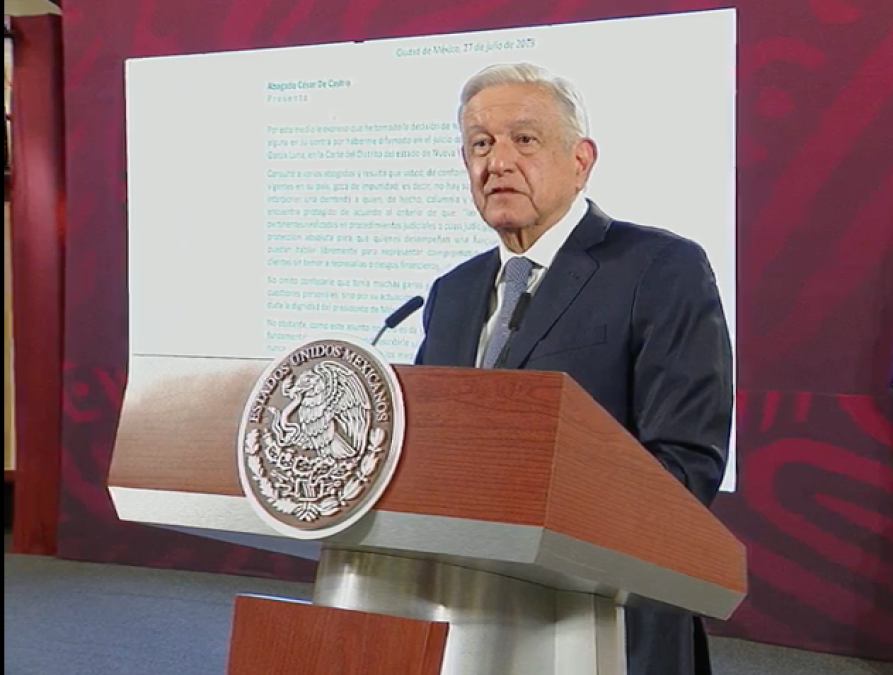 Revela AMLO carta que le envió al abogado de García Luna