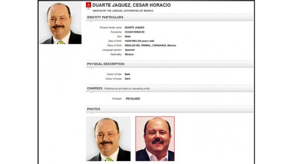 Actualizan ficha Roja de César Duarte