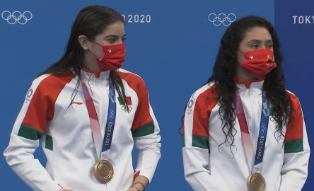 ¡Bronce para México en clavados sincronizados femenil! 