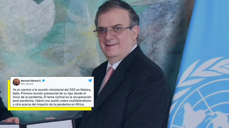 Marcelo Ebrard acude a reunión del G20 en Italia