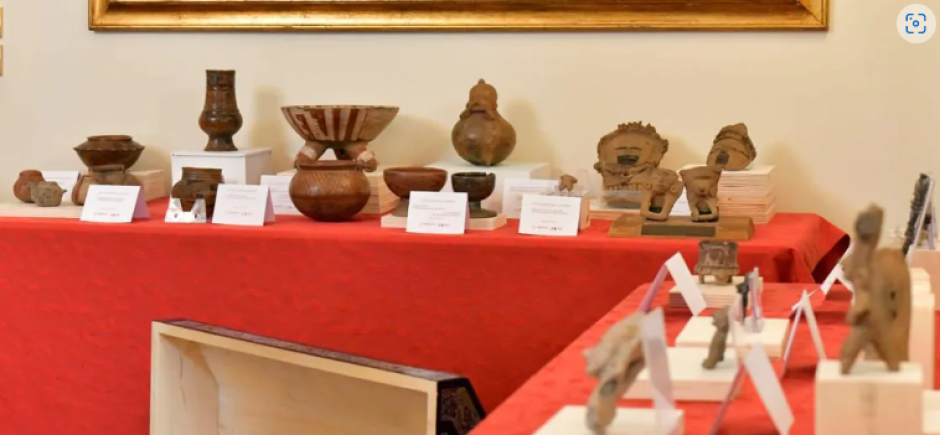 Italia devuelve 30 piezas arqueológicas a México 