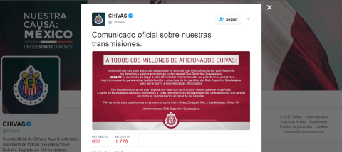 Llega a un acuerdo Chivas con TDN para transmitir sus partidos