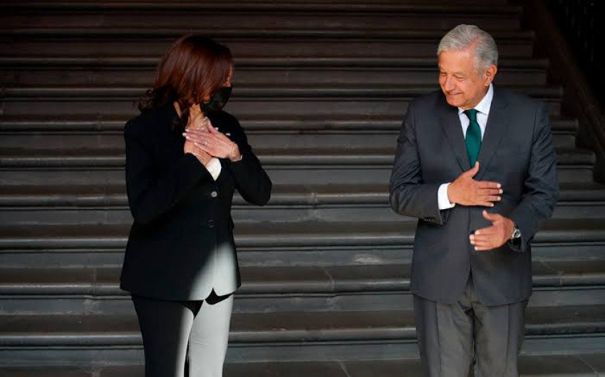 Apertura de frontera fue tema de conversación entre AMLO y Kamala Harris