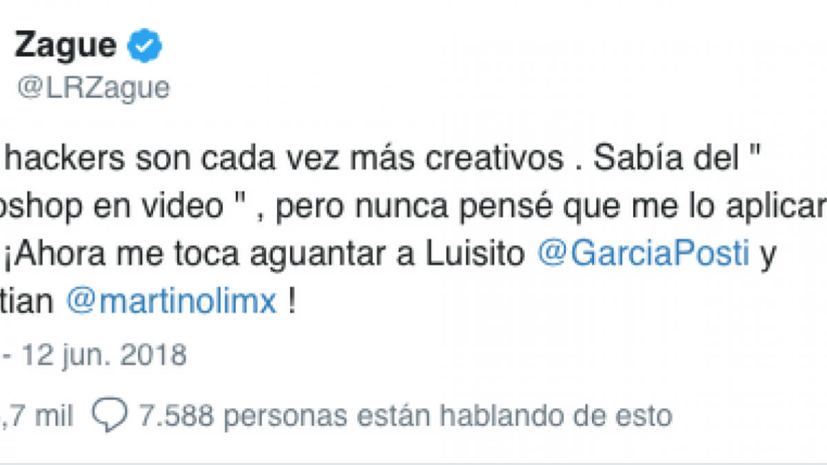 Después del comprometedor video, Zague responde...