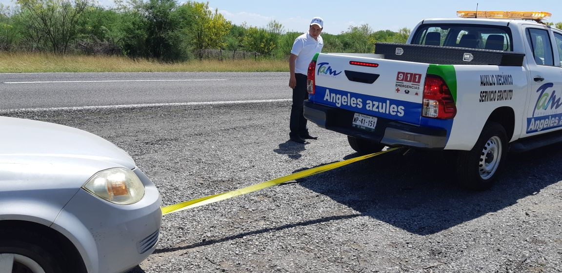 Ángeles Azules brindan asistencia mecánica y de emergencia en Tamaulipas