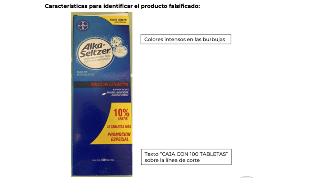 Cofepris alerta por falso Alka Seltzer, pide evitar su consumo