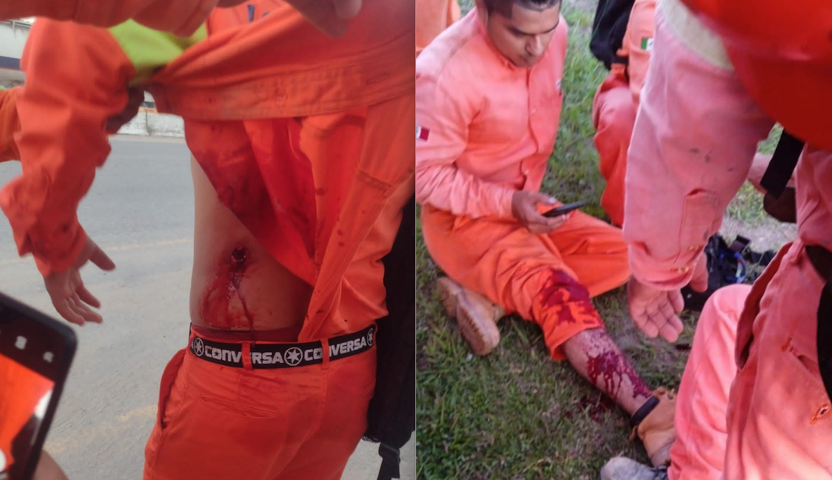 Reportan enfrentamientos entre trabajadores de Dos Bocas y policias antimotines