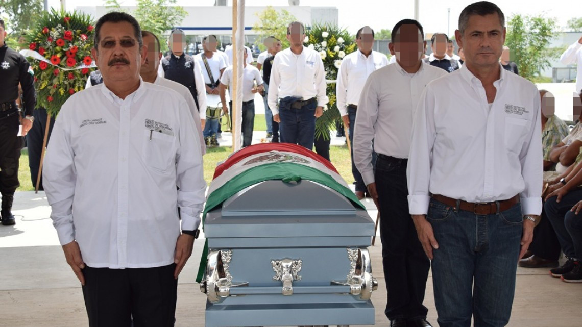 Despiden a policía caído en Reynosa