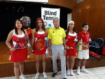 Jóvenes de Reynosa ponen en alto a México en torneo internacional de Blind Tennis