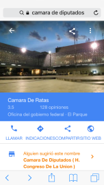 Google pide disculpas por el cambio de nombre a Cámara de Diputados y Los Pinos