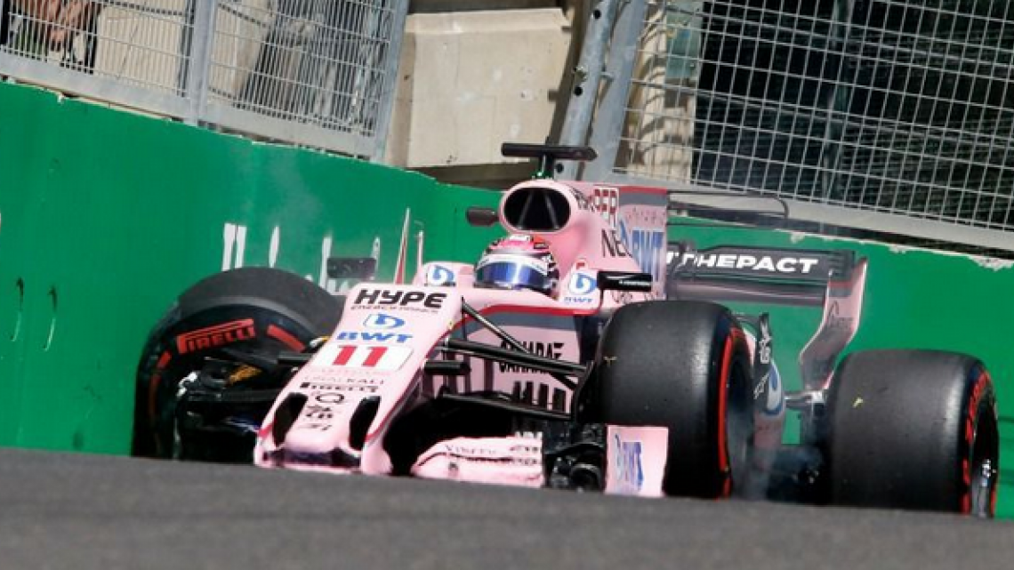 Checo Pérez sufre accidente