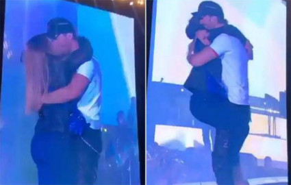 Enrique Iglesias le 'roba' un beso a una fan