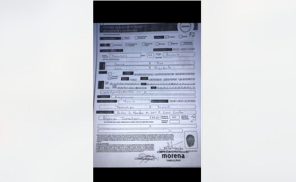 PT y PES avalan registro de Rigo Garza