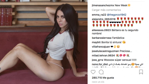 Jimena Sánchez en provocativa sesión de fotos en tanga