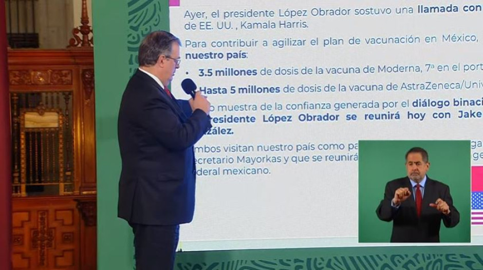Acuerda México y EU envió a nuestro país de hasta 8.5 millones de vacunas