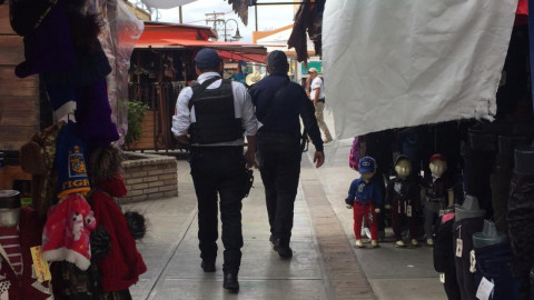 Estatales vigilan el centro histórico de Matamoros 