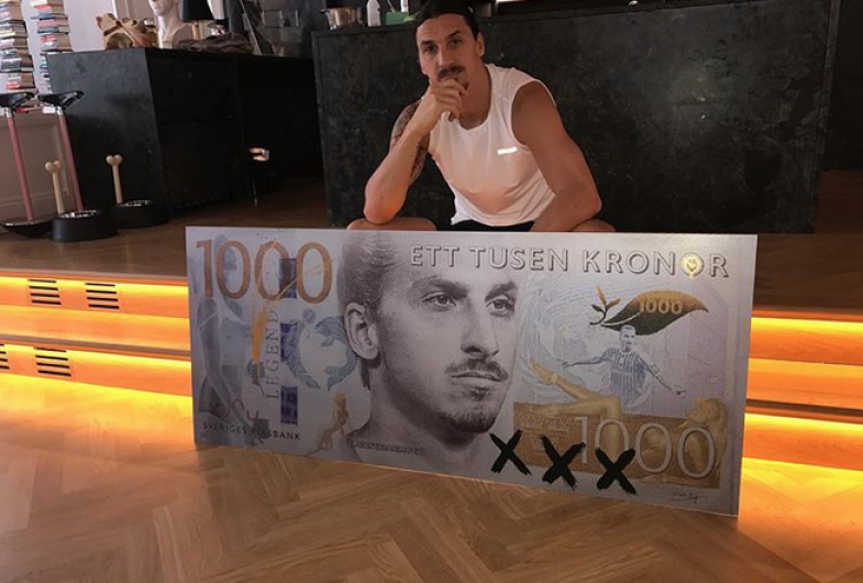 Zlatan Ibrahimović, inmortalizado en billete sueco
