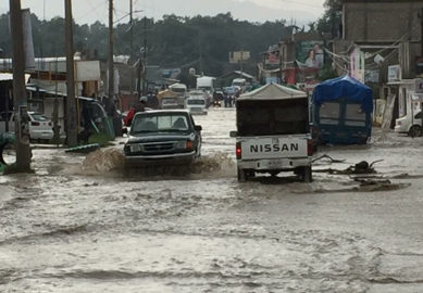 Tromba afecta a más de 30 familias en Oaxaca