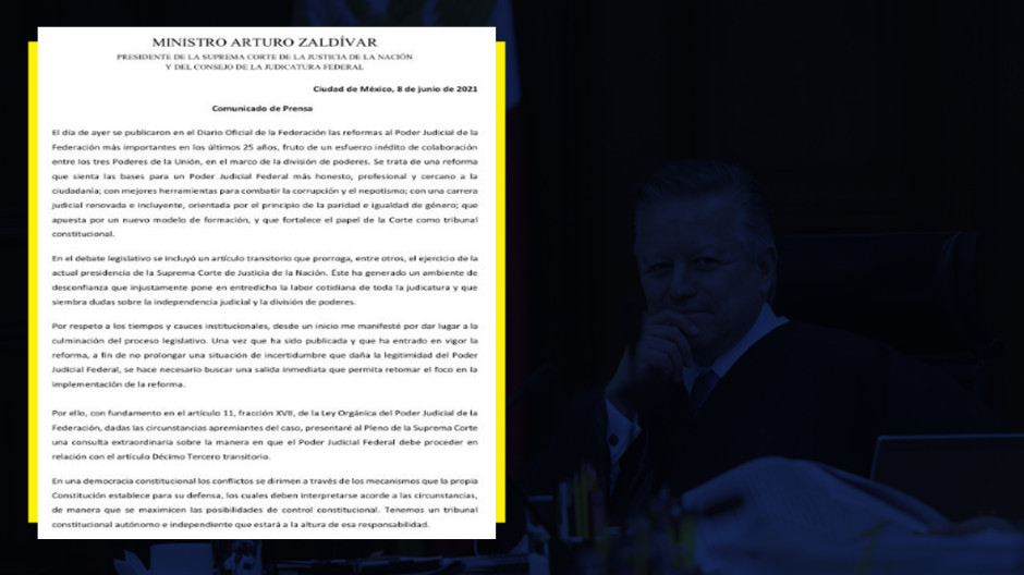 Pedirá Arturo Zaldívar consulta extraordinaria sobre su extensión de mandato