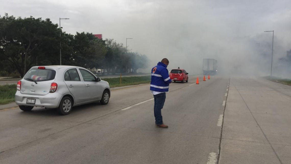 Fuertes vientos propagan incendio de pastizales en Altamira