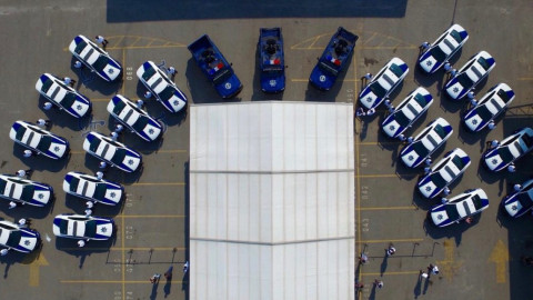 Entrega gobernador Unidades Tácticas Mamba y Patrullas para Policía