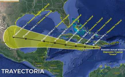 Emiten alerta amarilla en municipios de Quintana Roo ante llegada de 'Grace'