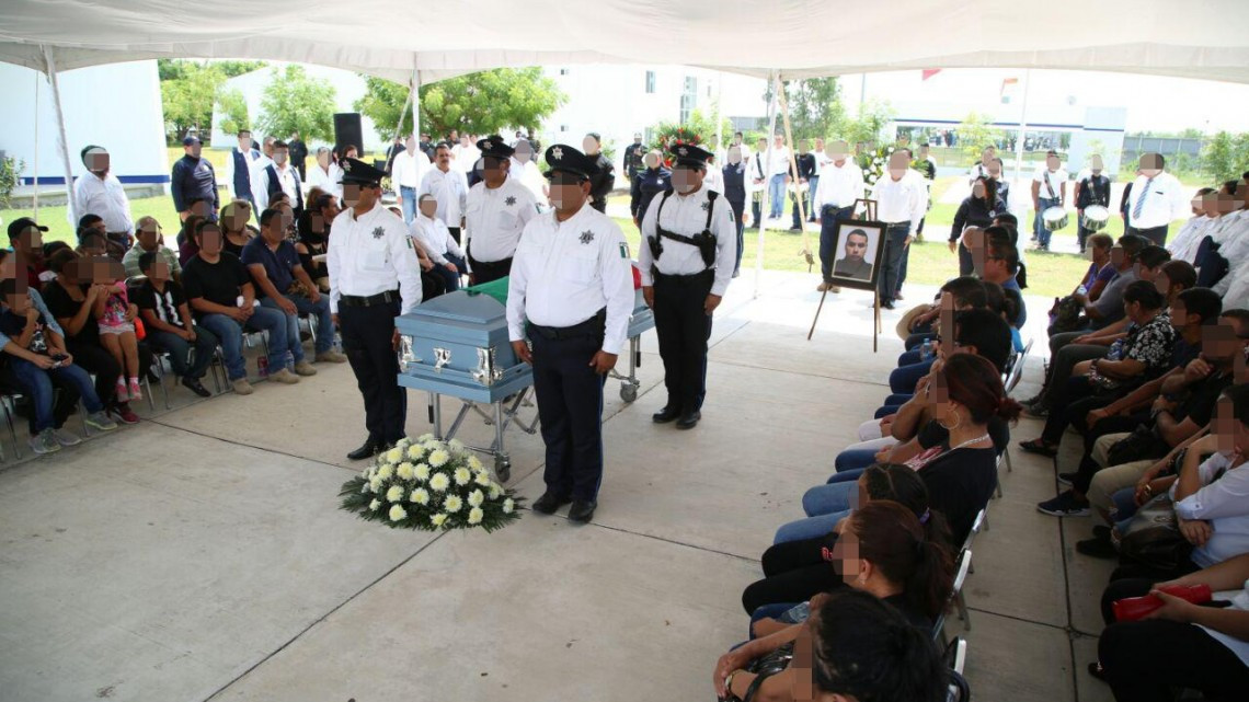 Despiden a policía caído en Reynosa