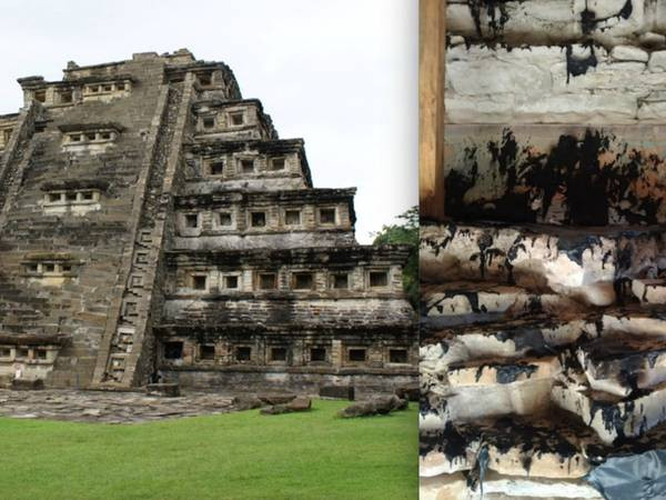 Incendian y vandalizan murales de El Tajín