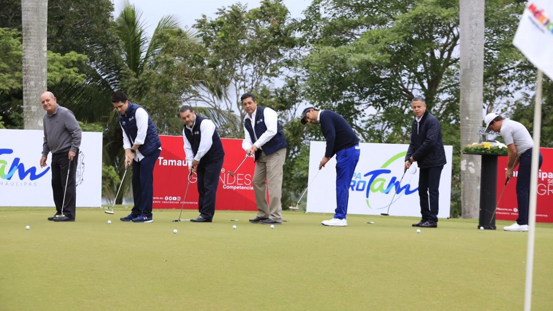 Golfistas nacionales y extranjeros participan torneo que se realiza en Tampico