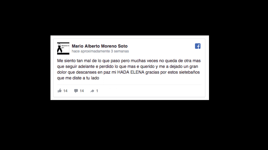 Se despide de su esposa por Facebook tras haberla asesinado