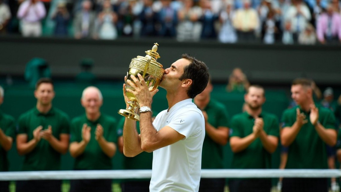 Por octava vez, Federer logra coronarse en Wimbledon