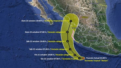 Huracán Roslyn, ¿Cuándo tocará tierra en México?