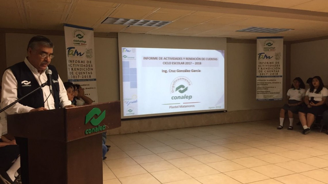 Rinde informe director del CONALEP 
